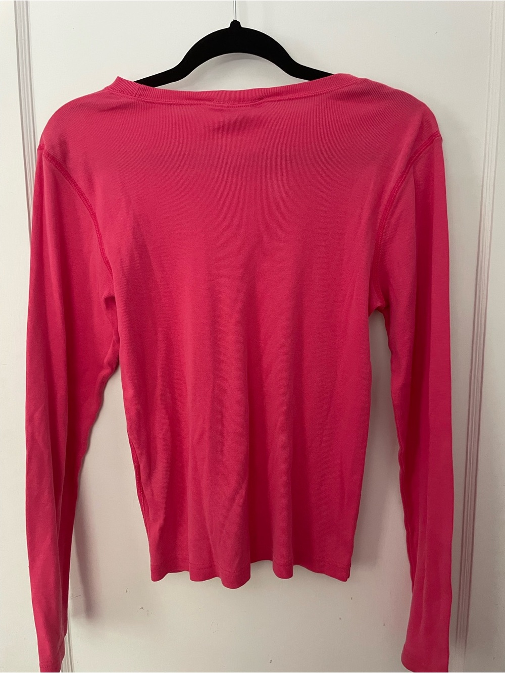 Ralph Lauren Women’s Long-Sleeve Crewneck Tee in Pink - Picture 2 of 3